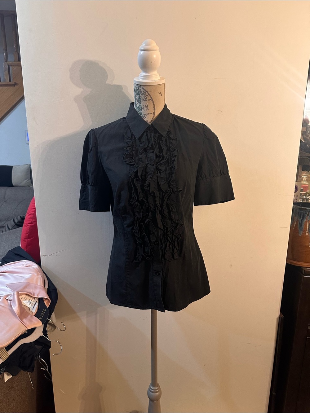Moda International Cotton Short-Sleeved Button Down
